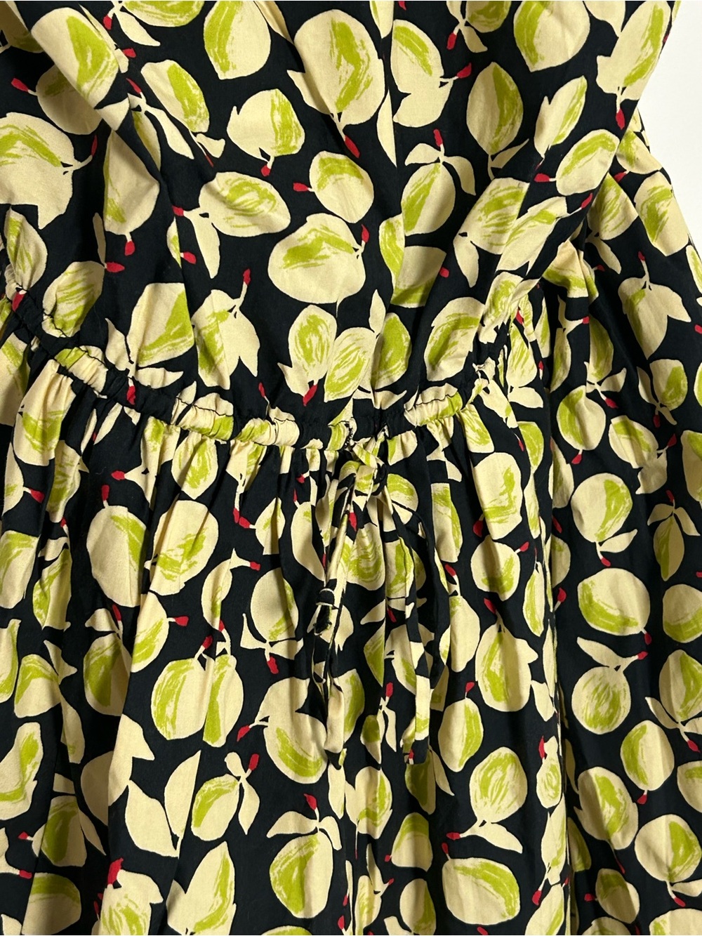 J.Crew Lemon Print Halter Dress XL NWT Adjustable Waist Cotton - Picture 7 of 11
